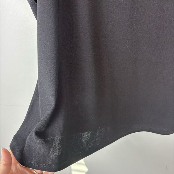 CeCe Swiss Dot Blouse Woman’s Sz 2X Plus Black Short Sleeve Coquette Romantic - Picture 4 of 8